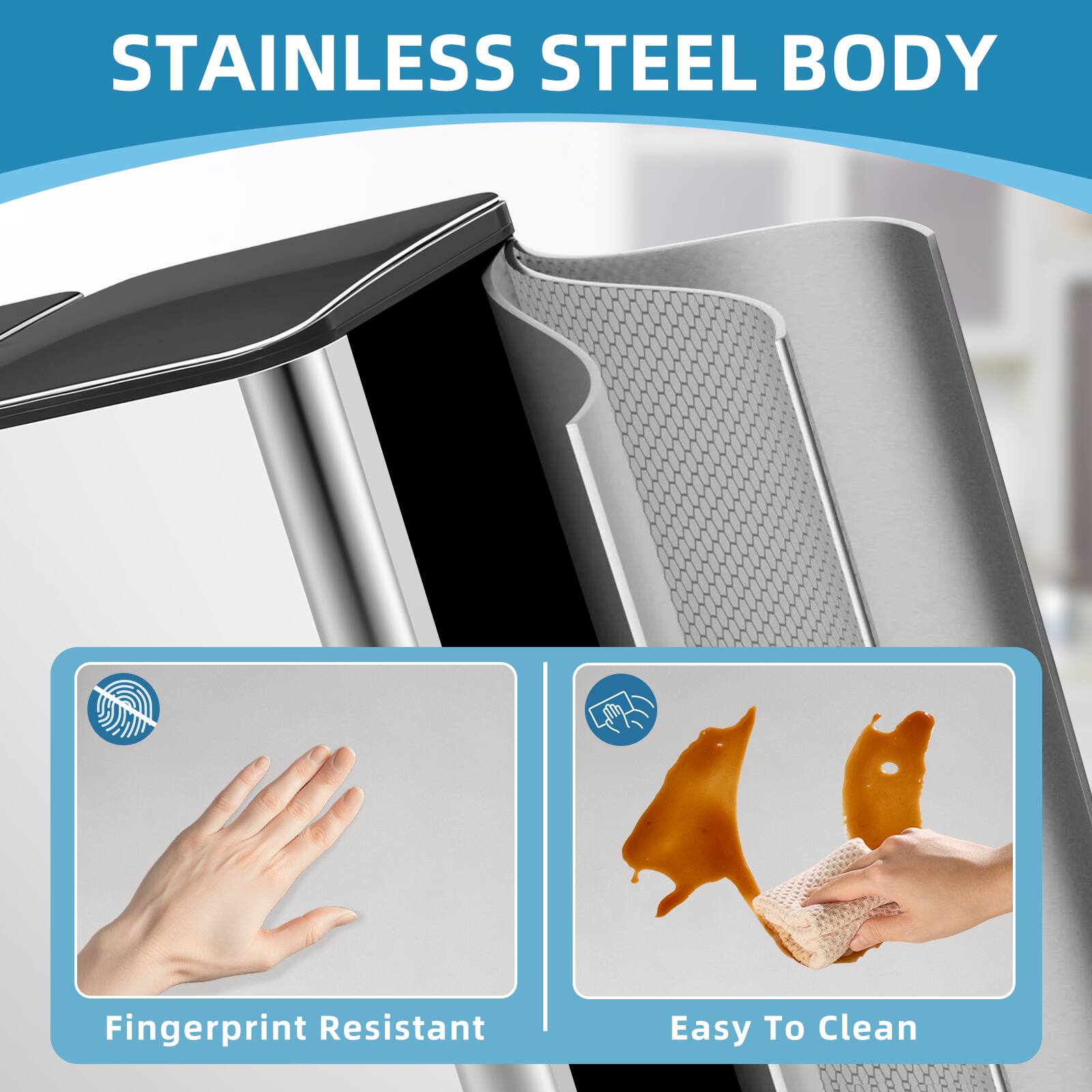 STAINLESS STEEL BODY

- Fingerprint Resistant
- Easy To Clean