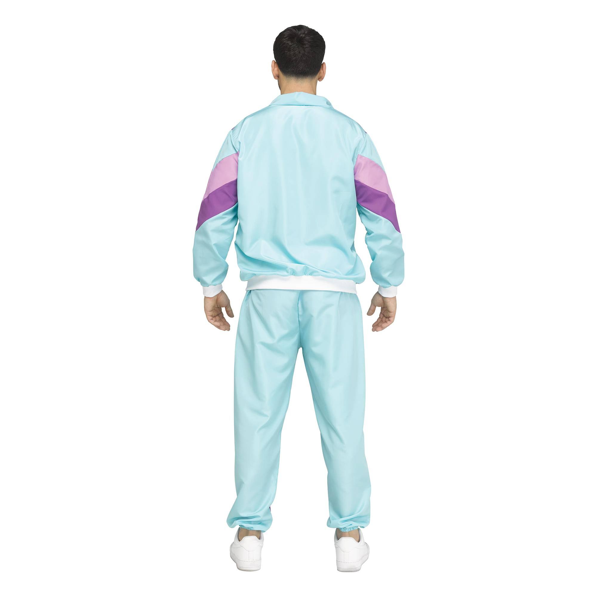 Alt View 5. Funworld - 80's Track Suit Adult Costume | S/M - Blue.