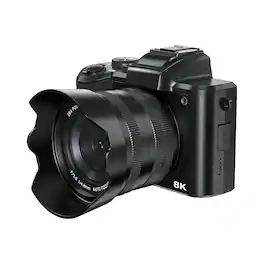 Cluzine - 8K Digital Camera, 88MP Mirrorless-Style Camera with Touchscreen & Webcam Function