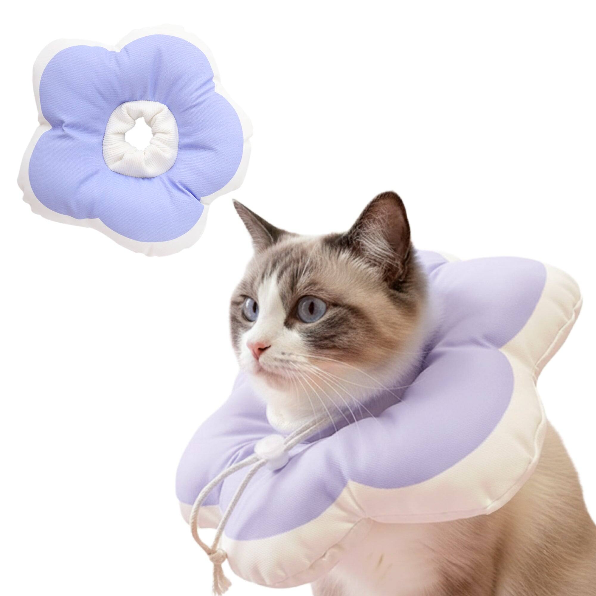 Front. PawsPik - PawsPik Plush Flower Dog & Cat Recovery Collar, Purple, Large - Purple.