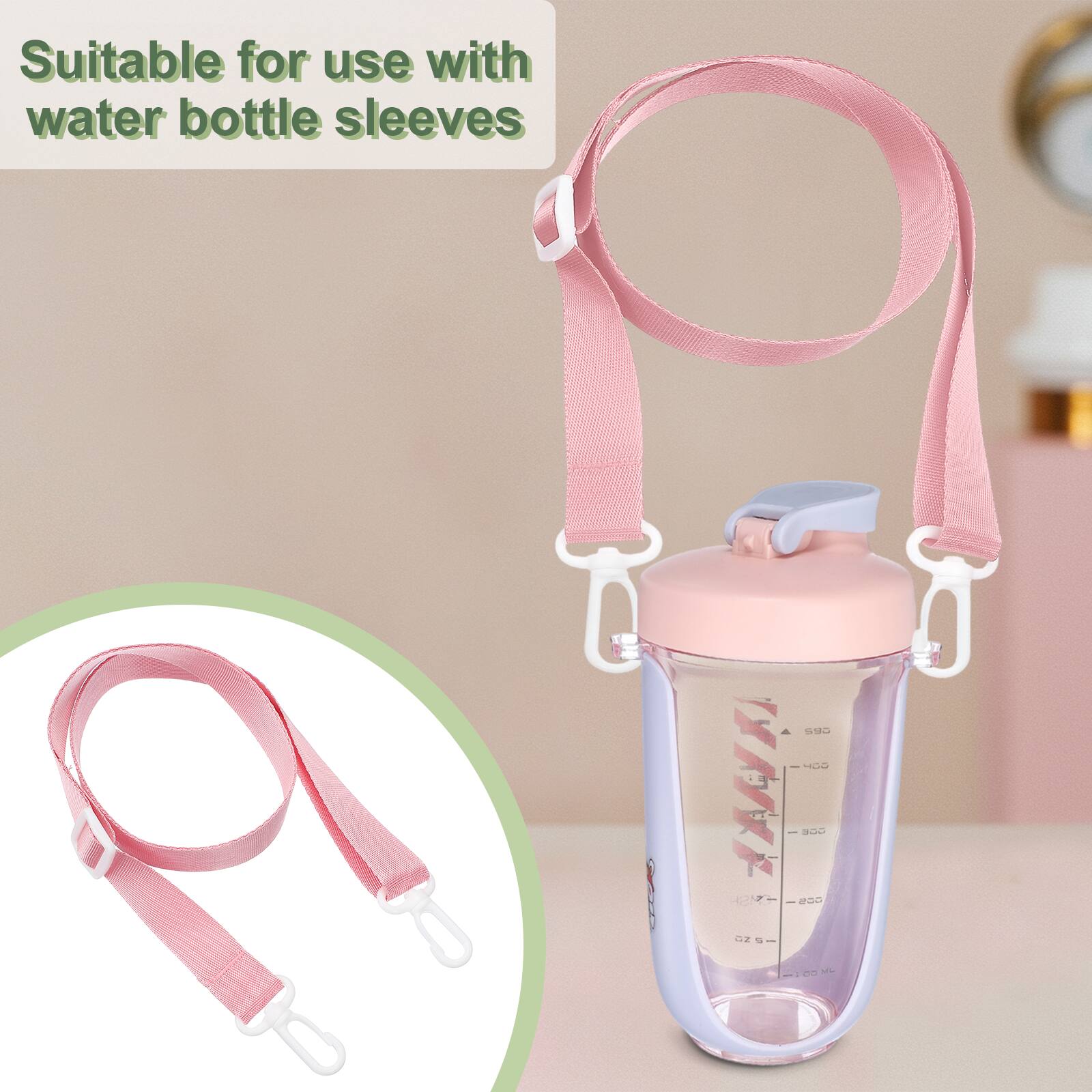 Suitable for use with water bottle sleeves