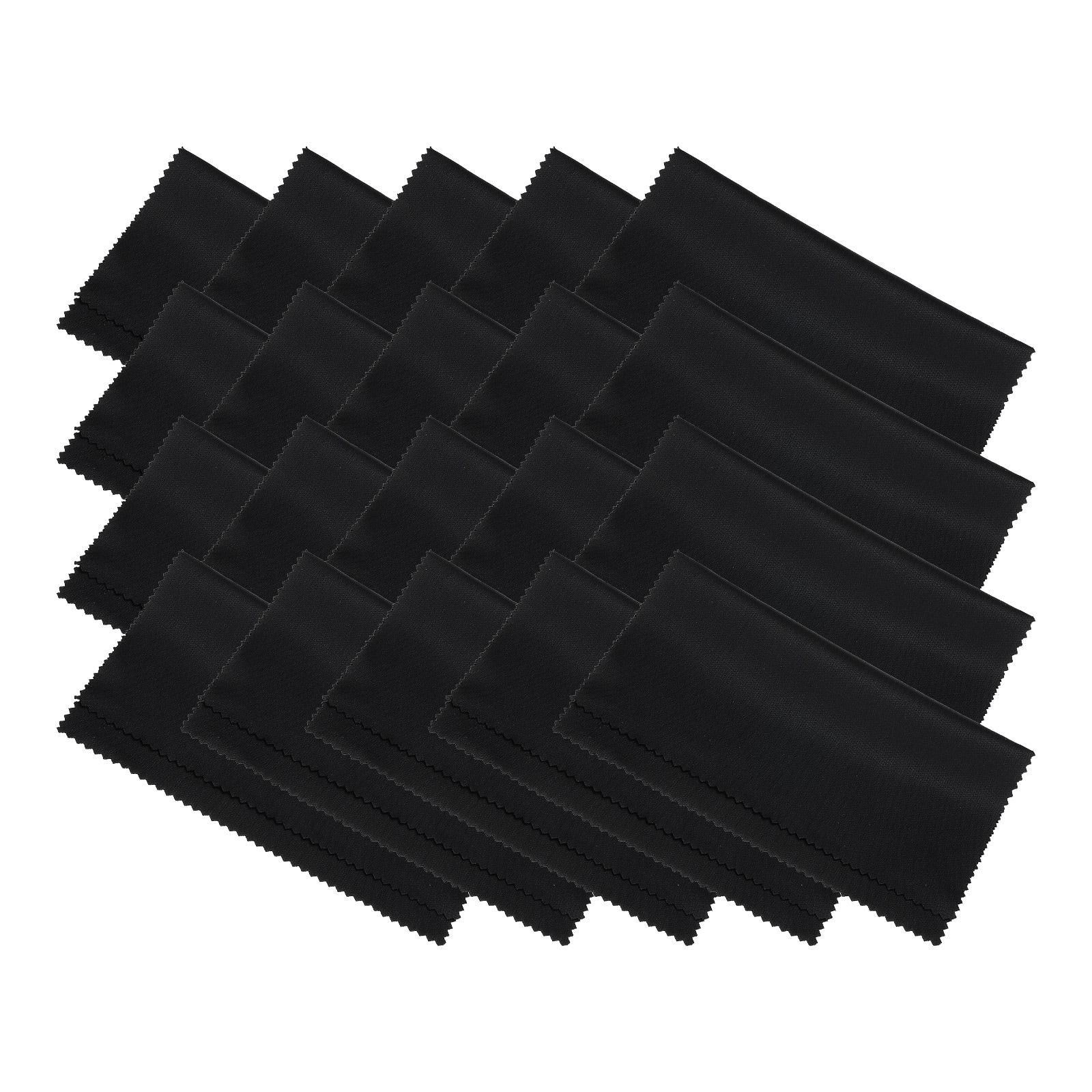 "Unique Bargains - Eyeglass Microfiber Cleaning Cloth 7""x6"", 20pcs Soft Wipe for Lens, Eyeglasses, Screens in Individual Vinyl Pouch - Black" price history on PriceWatchPro