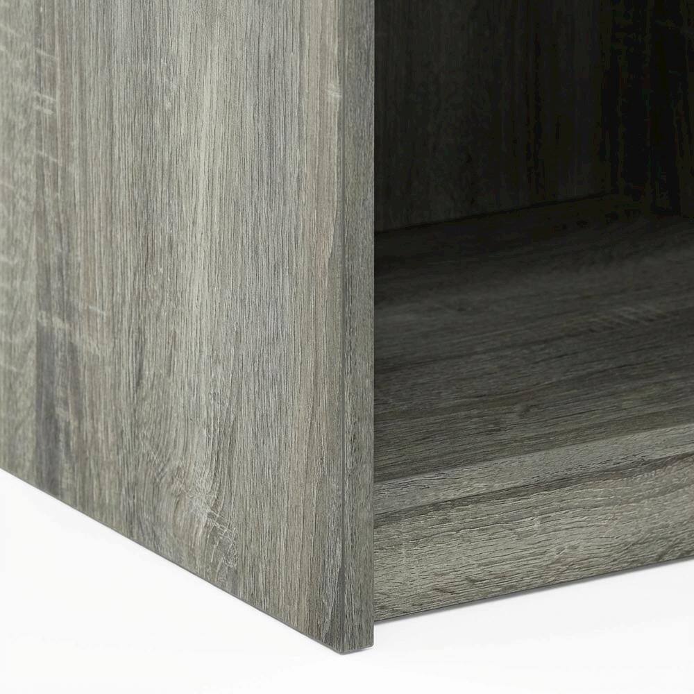 Alt View 2. FurniFact - Nightstand with Grey Finish and Wood Construction for Bedroom Storage - French Oak Grey.
