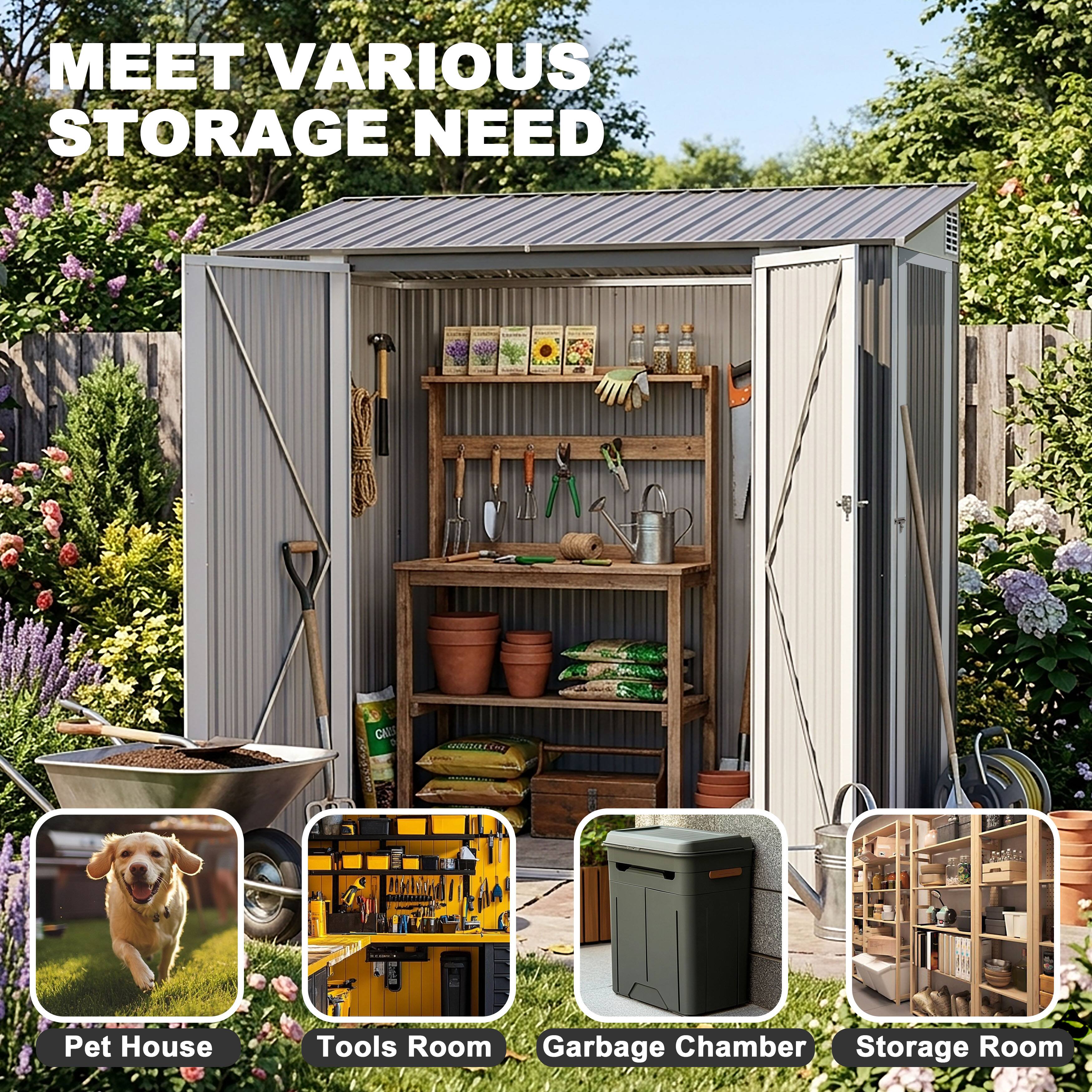 MEET VARIOUS STORAGE NEEDS

Pet House  
Tools Room  
Garbage Chamber  
Storage Room