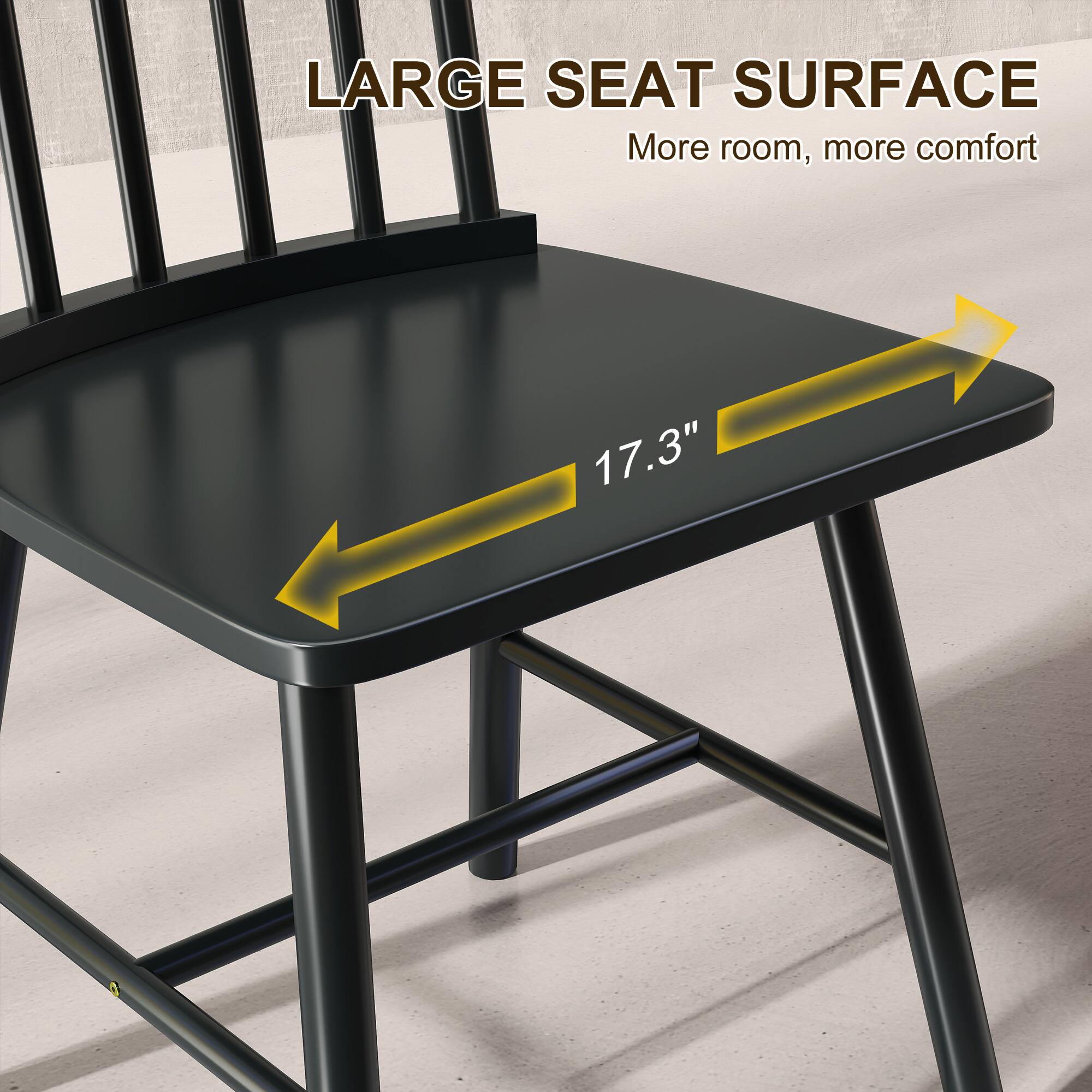 LARGE SEAT SURFACE
More room, more comfort
17.3"