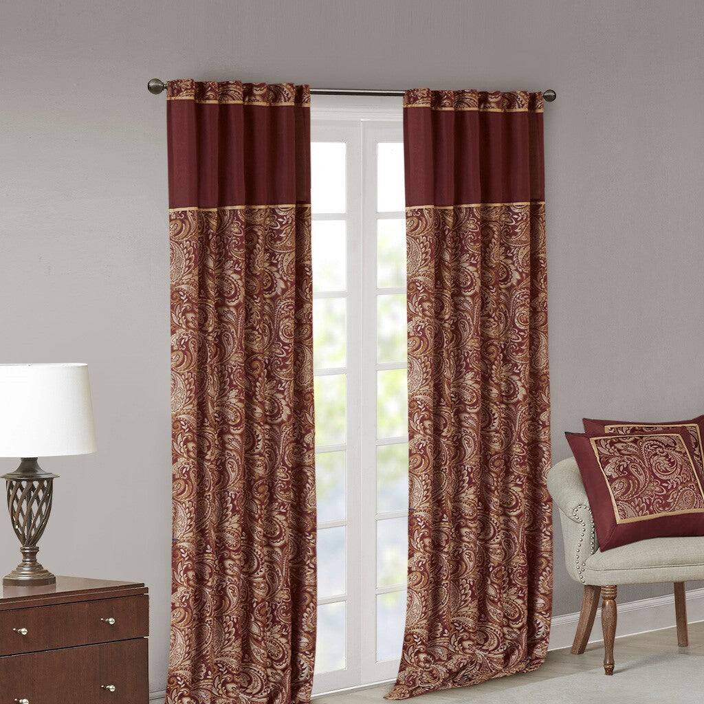 Alt View 1. BreeBe - Jacquard Curtain Panel Pair(2 Pcs Window Panels) - Multicolor.