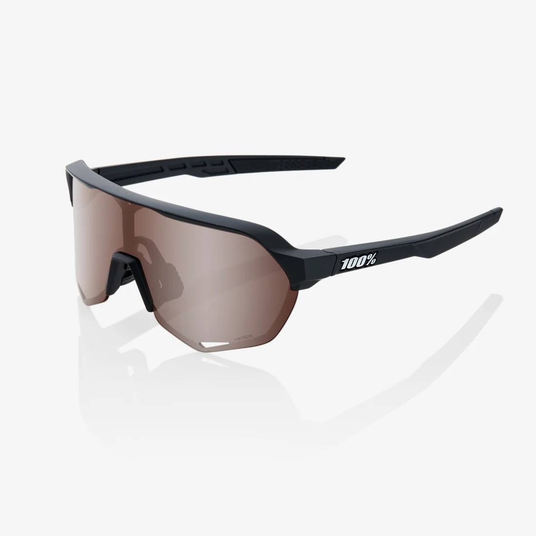 Back. 100% - 100 Percent S2 Sport Cycling Sunglasses with HiPER Lens (Soft Tact Black) - Black/Black.