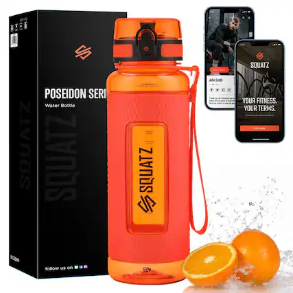 I 1 POSEIDON SERI Water Bottle SQUATZ SQUATZ PLU COM 700m SQUATZ - I John Smith .. are y 1 arking 2 - oy my asa a sa - Te - - - - n SQUATZ YOUR FITNESS. YOUR TERMS. - - Tnog follow us on F A - VATERIAL TRITAN