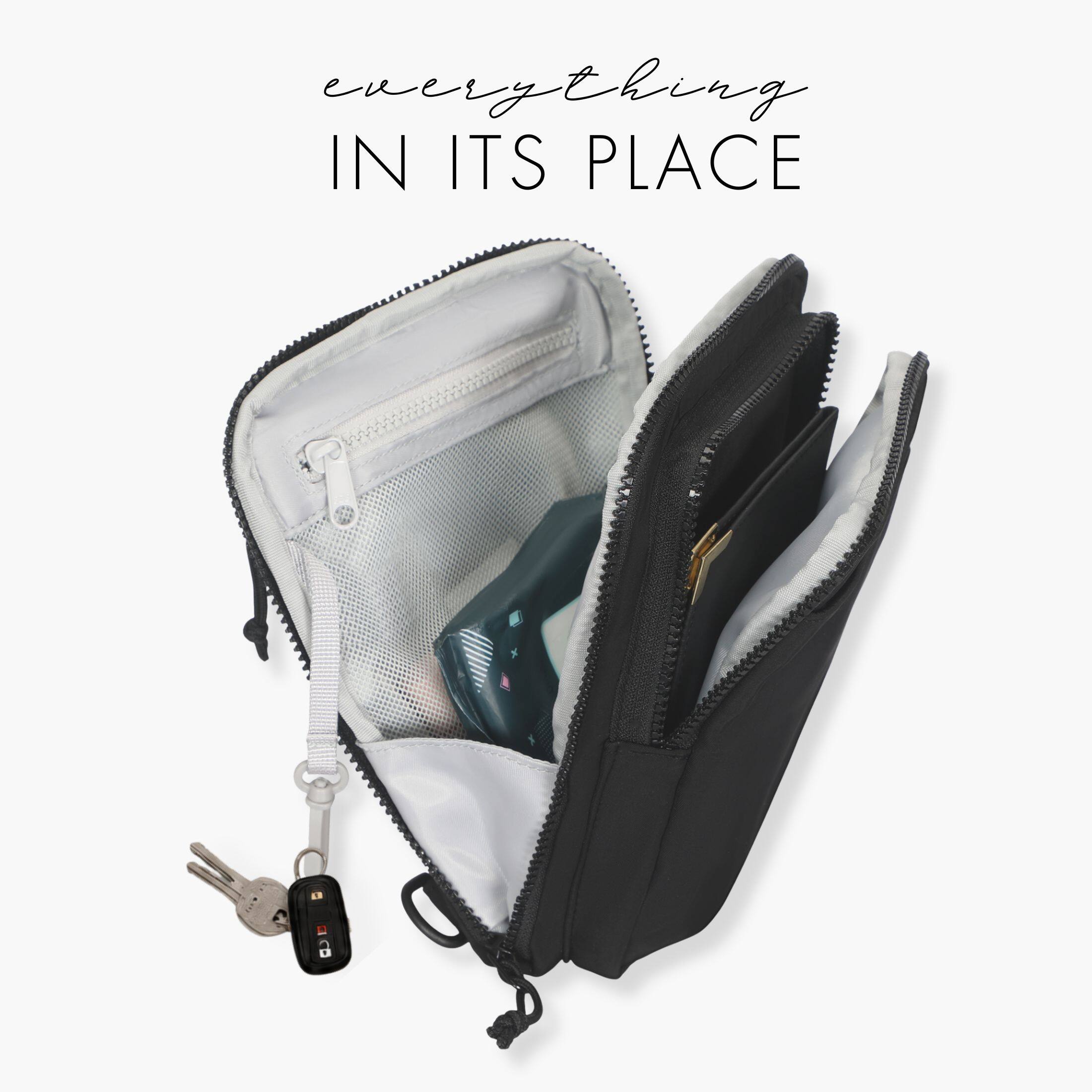 Hynes Eagle Motion Crossbody Sling Bag Jet Black - Best Buy