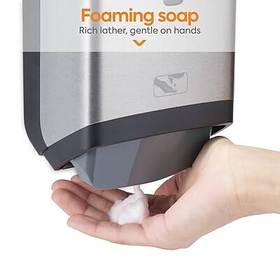 Foaming soap  
Rich lather, gentle on hands