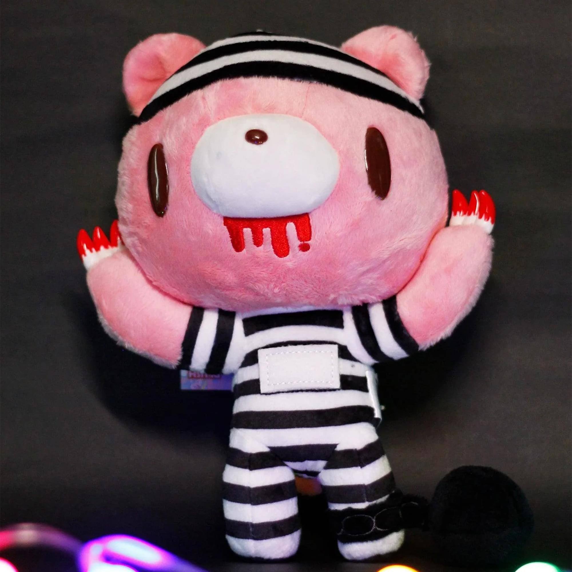 Alt View 4. Great Eastern - Gloomy Bear Orange Convict 8 Inch Collector Plush - Orange.