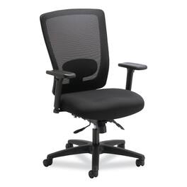 Alera - REMOVE - Envy Series Mesh Mid-Back Multifunction Chair, Supports Up to 250 lb, 17" to 21.5" Seat Height - Black
