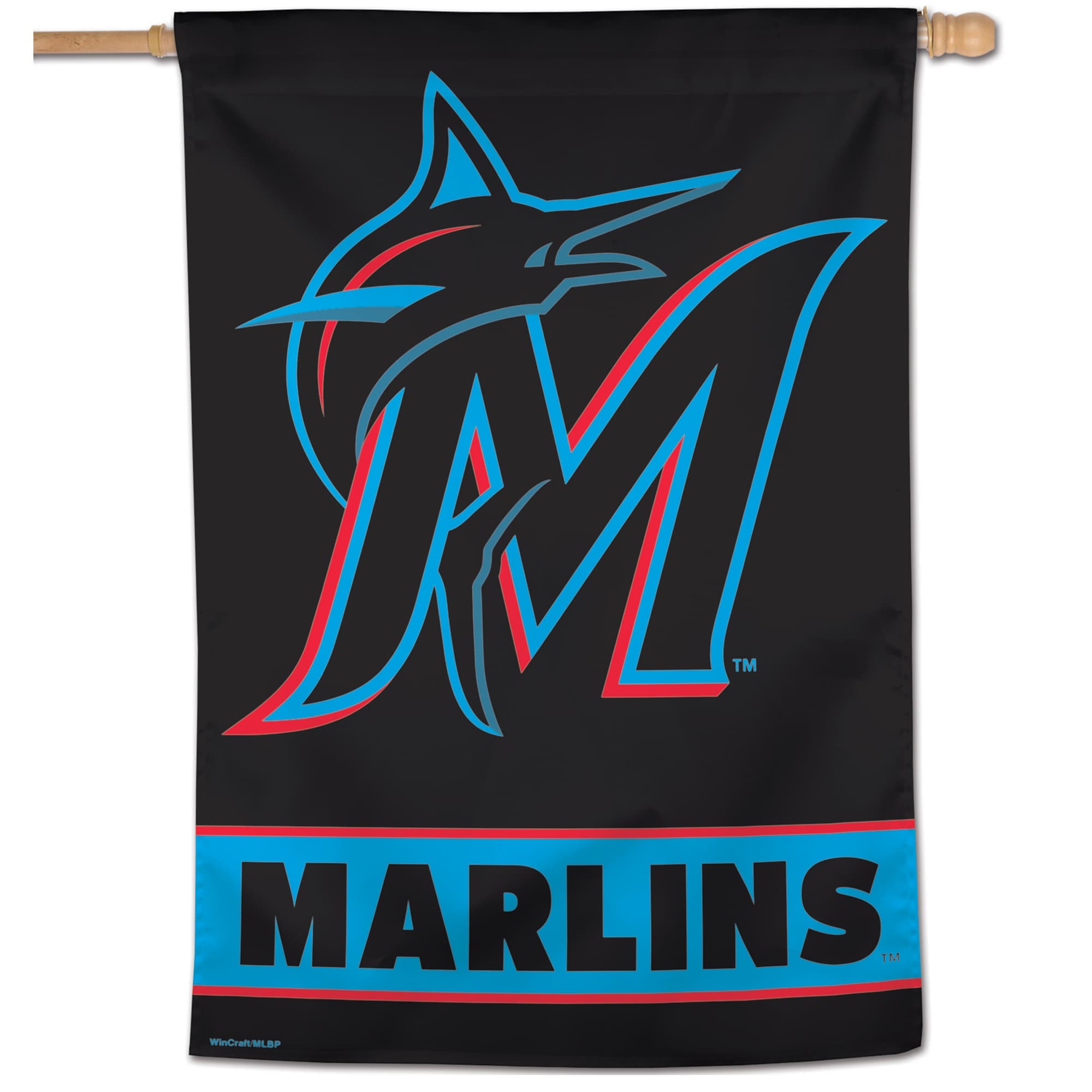 WinCraft - Miami Marlins 28" x 40" Primary Logo Single-Sided Vertical Banner - Multicolor