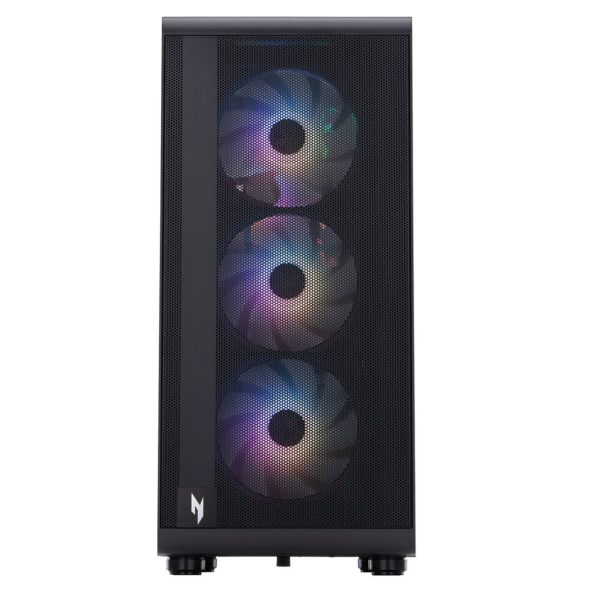 Alt View 5. Acer - Nitro 60 N60-641-UB23 Gaming Desktop - Intel Core i7-14700F - 32GB DDR5 Memory - NVIDIA GeForce RTX 5080 - 2TB SSD - Black.