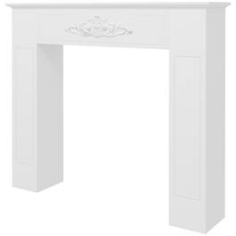 Homcom - Fireplace Surround, Modern Fireplace Mantel with Leg for Electric Fireplaces - White