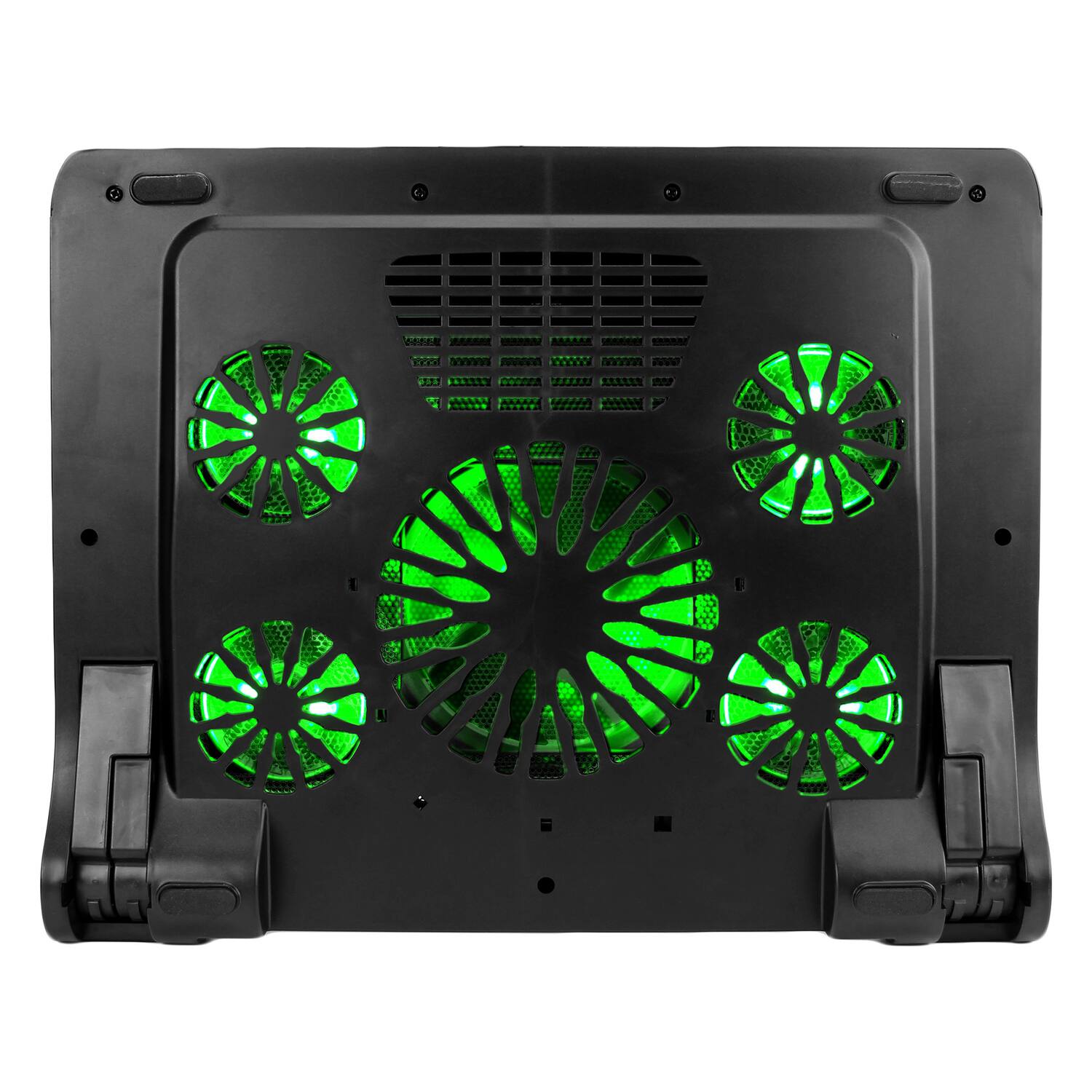 Alt View 4. ENHANCE - Laptop Cooling Stand - 1 x 1264 RPM Fan & 4 x 2630 RPM Fans - 3 Adjustable Height Settings - Up to 17" - Green.