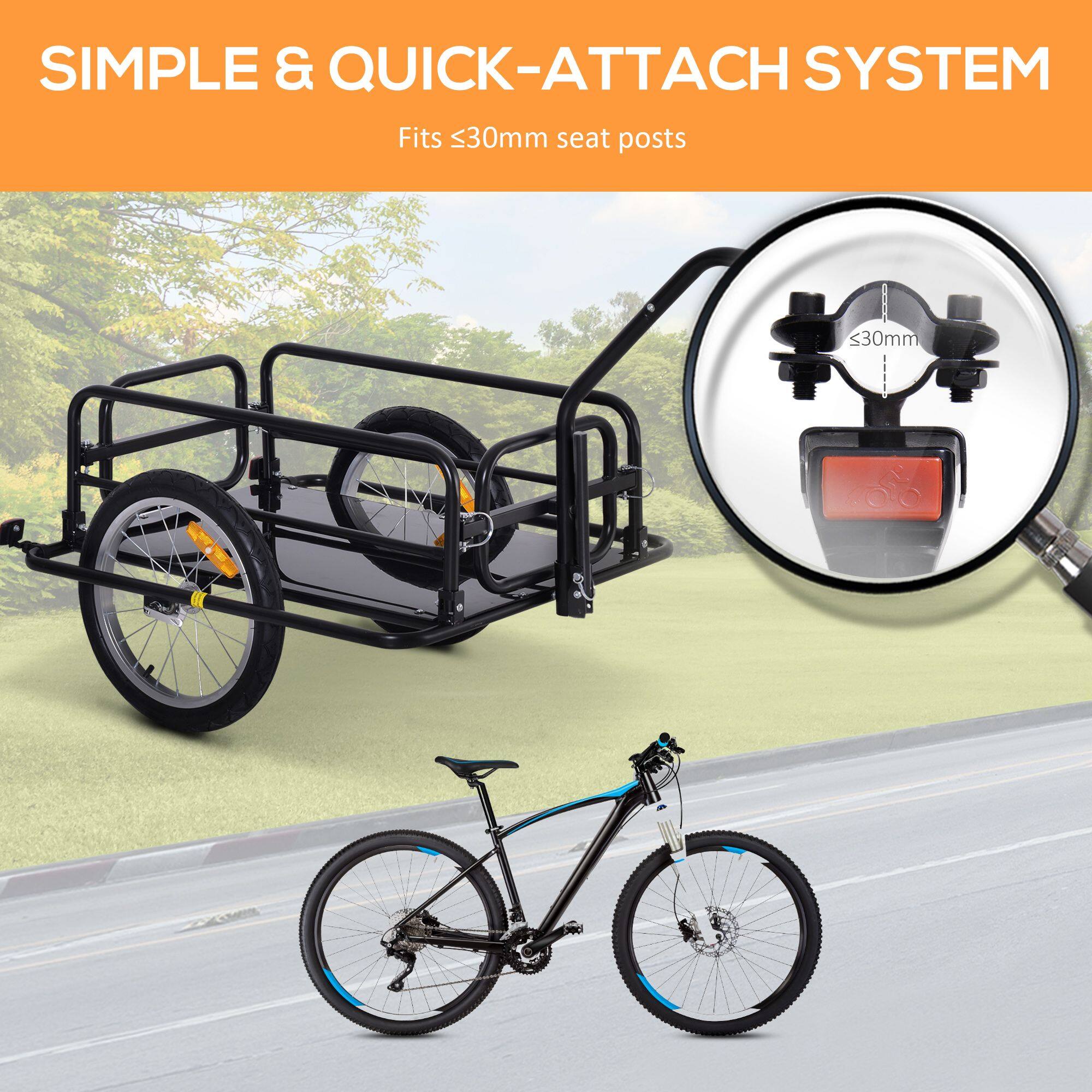 SIMPLE & QUICK-ATTACH SYSTEM  
Fits ≤30mm seat posts
