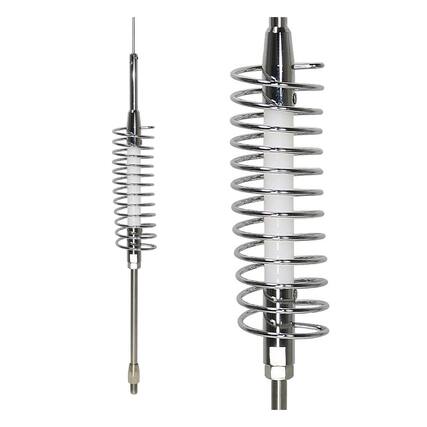 Front. Tram - 5,000-Watt Penetrator Sparrow 26-30 MHz CB Antenna, 49.25" Stainless Steel Whip, 6" Shaft - Stainless Steel.