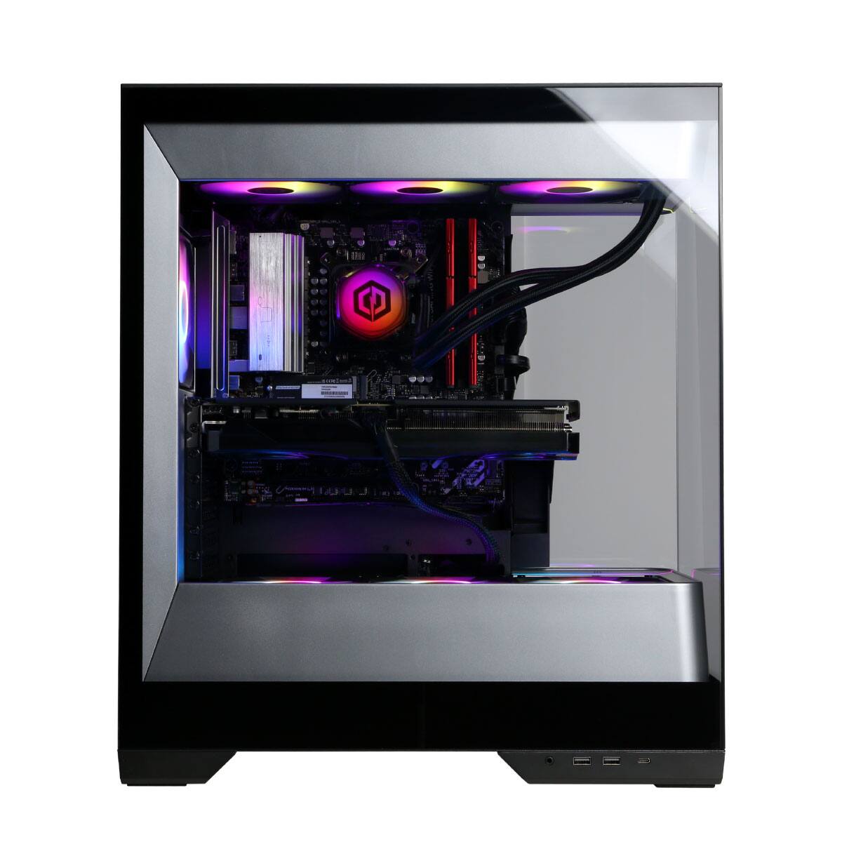Alt View 12. CyberPowerPC - Gaming Desktop - AMD Ryzen 7 9800X3D - NVIDIA GeForce RTX 5070 12GB - 32GB DDR5 - 2TB PCIe 4.0 SSD Storage - Black.
