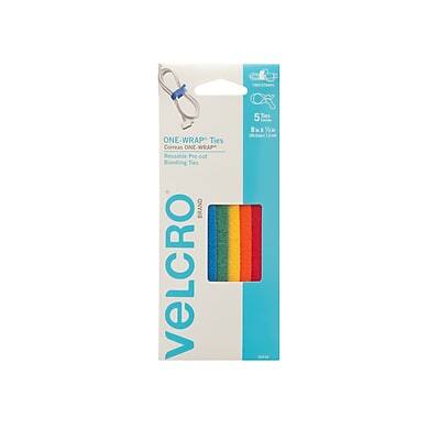 Velcro - Velcro® Fasteners, 1/2"x8" Straps, Assorted Colors - Multicolor