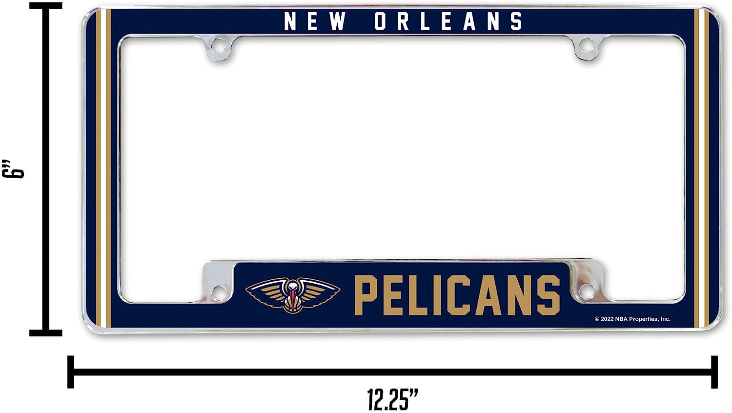 6" | NEW ORLEANS PELICANS 2022 NBA Properties, Inc. 12.25"