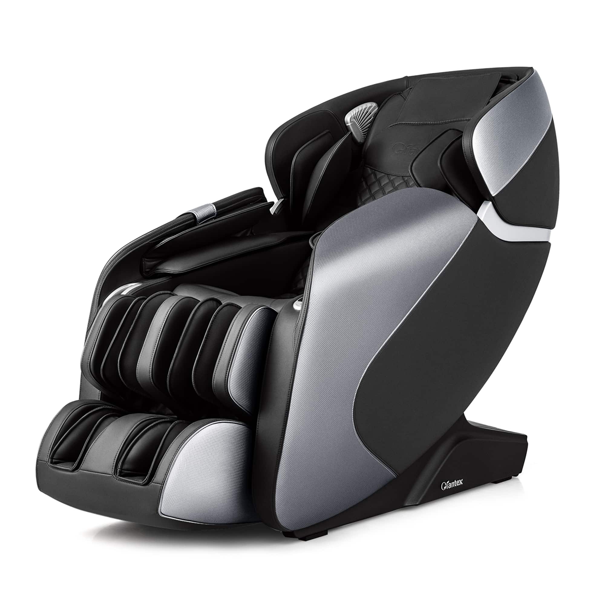 Costway - Relaxe Zero Gravity Shiatsu Massage Chair with Heating (SL-Track) - Black + Silver