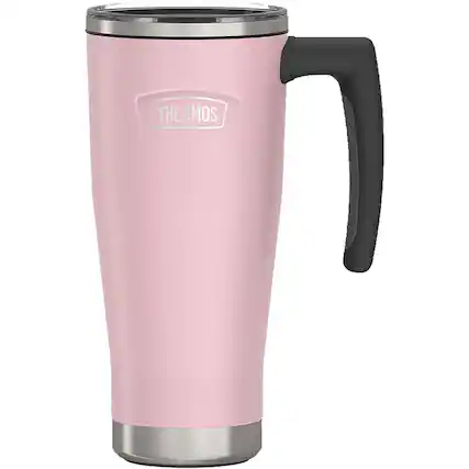 Front. Thermos - Thermos 18 oz. Icon Vacuum Insulated Stainless Steel Mug - Sunset Pink - Sunset Pink.