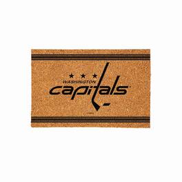 Evergreen Enterprises - Washington Capitals 24" x 36" Outdoor Monochrome Team Logo Coir Mat - Brown