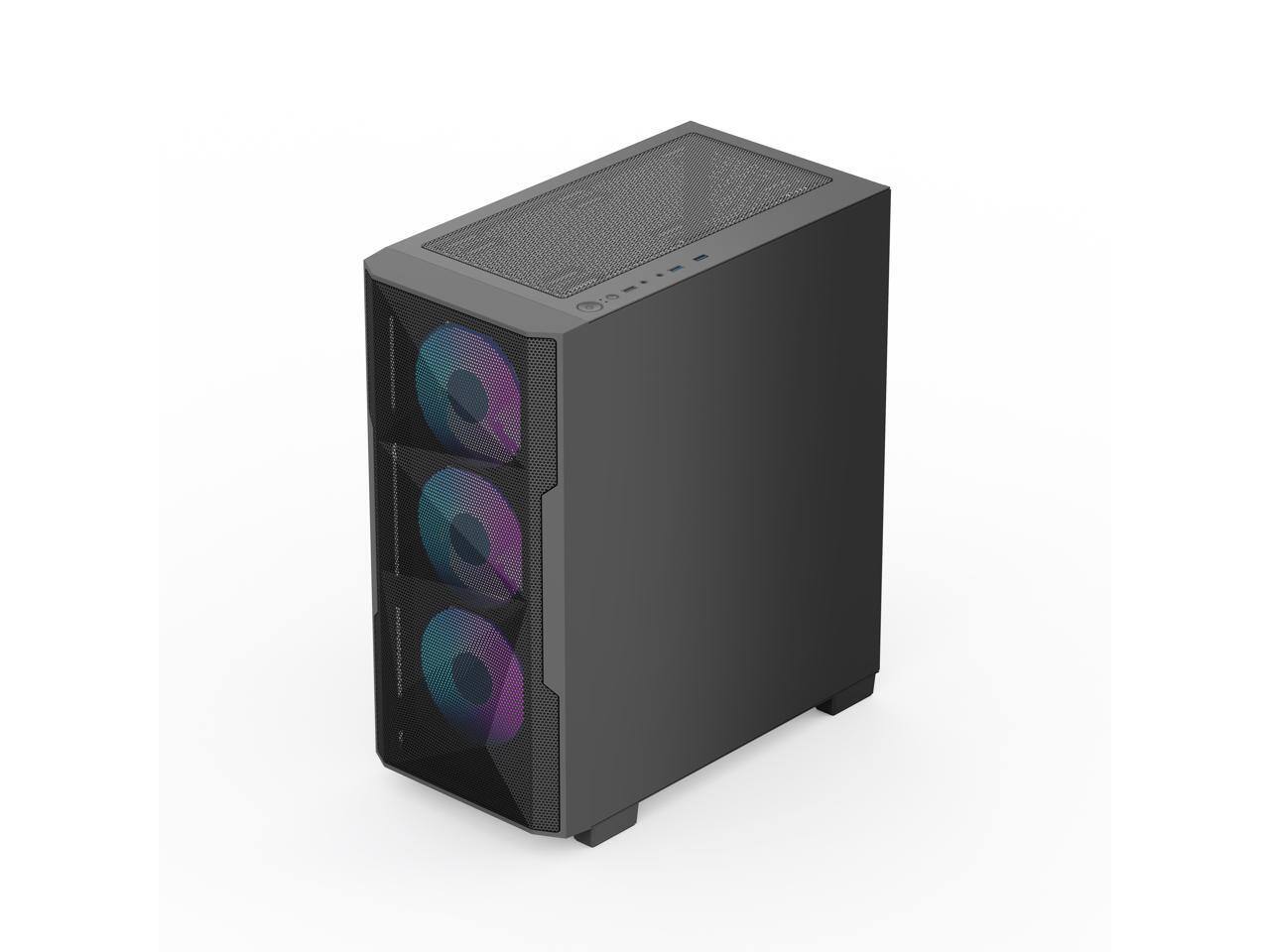 Alt View 7. Rosewill - Rosewill FBM-X6 Black Micro ATX Case - Tempered Glass, 4 PWM ARGB Fans, 650W 80+ Gold PSU - Black.