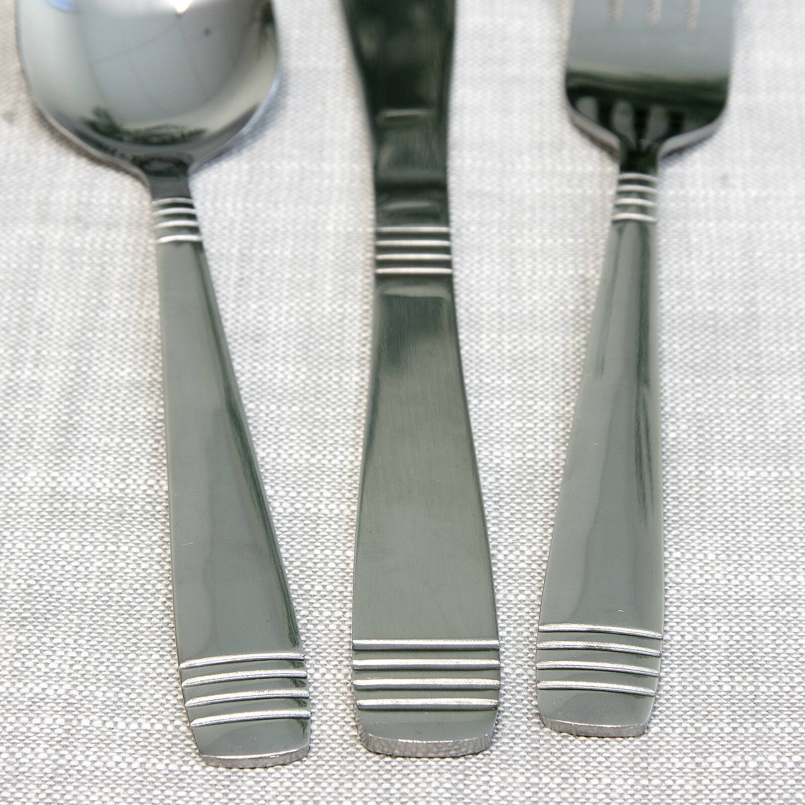 Alt View 2. Gibson - Gibson Home Palmore Plus 55 Piece Flatware Set - Silver.