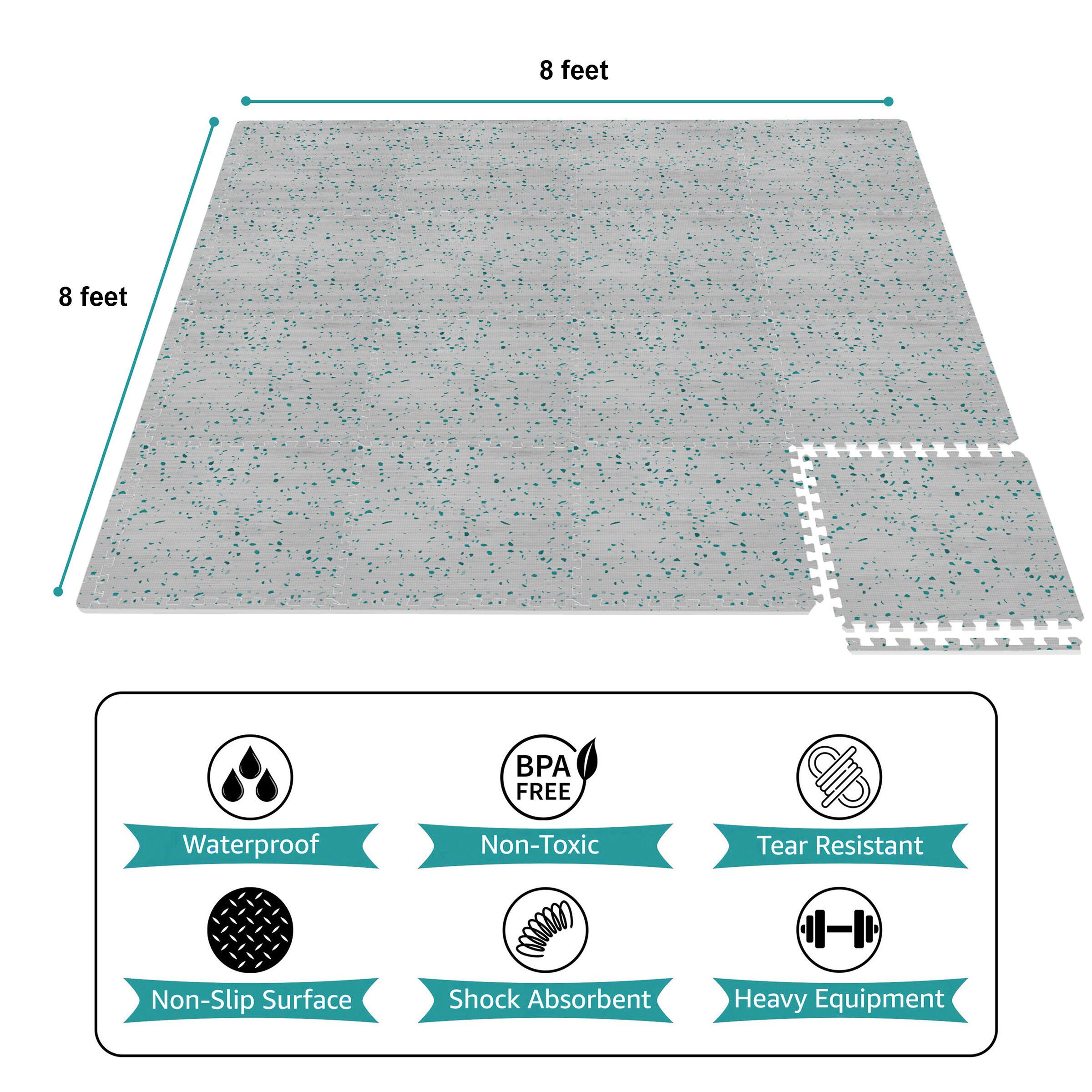 8 feet  
8 feet  
BPA FREE  
Waterproof  
Non-Toxic  
Tear Resistant  
Non-Slip Surface  
Shock Absorbent  
Heavy Equipment