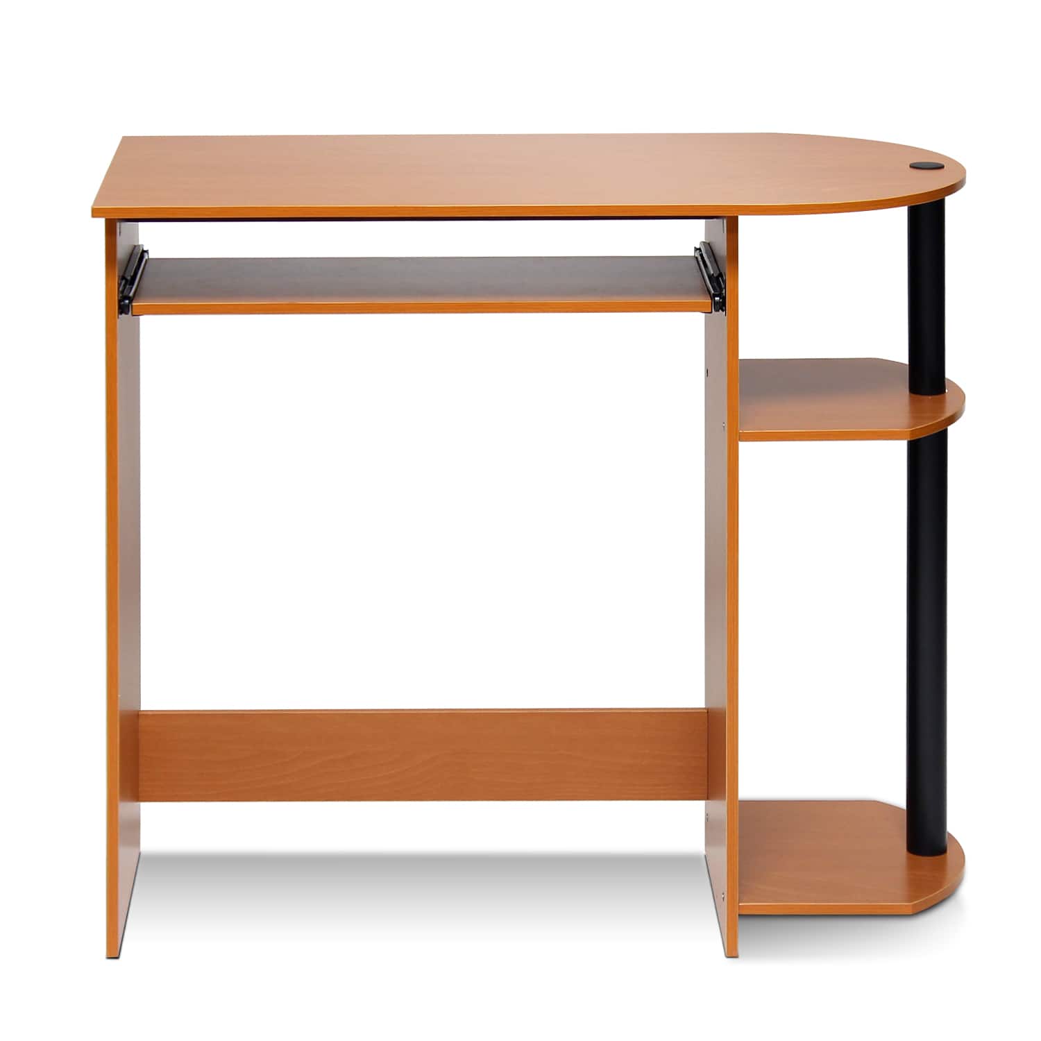 Furinno - Simplistic Easy Assembly Computer Desk - Light Cherry/Black