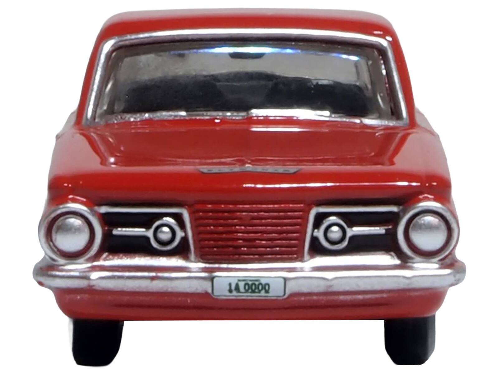 Left. Oxford Diecast - 1965 Plymouth Barracuda Red 1/87 (HO) Scale Diecast Model Car by Oxford Diecast - Red.