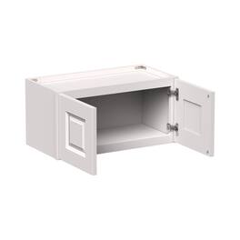 Boyel Living - 24-in W x 12-in H x 12-in D Shaker RTA Kitchen Wall Cabinet with Soft-Close Doors - Glacier White