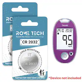 RomeTech - Replacement Battery for Beurer GL 44 Blood Glucose Monitor