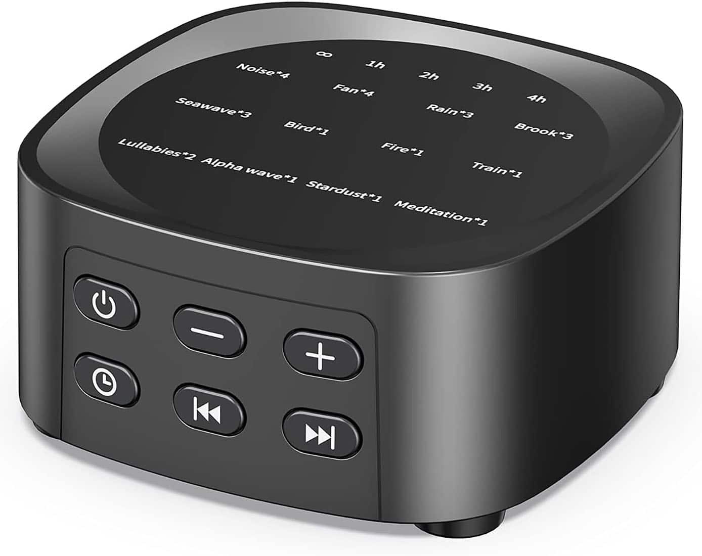 FINEAK - Sleep White Noise Sound Machines with 25 Soothing Sounds - Black