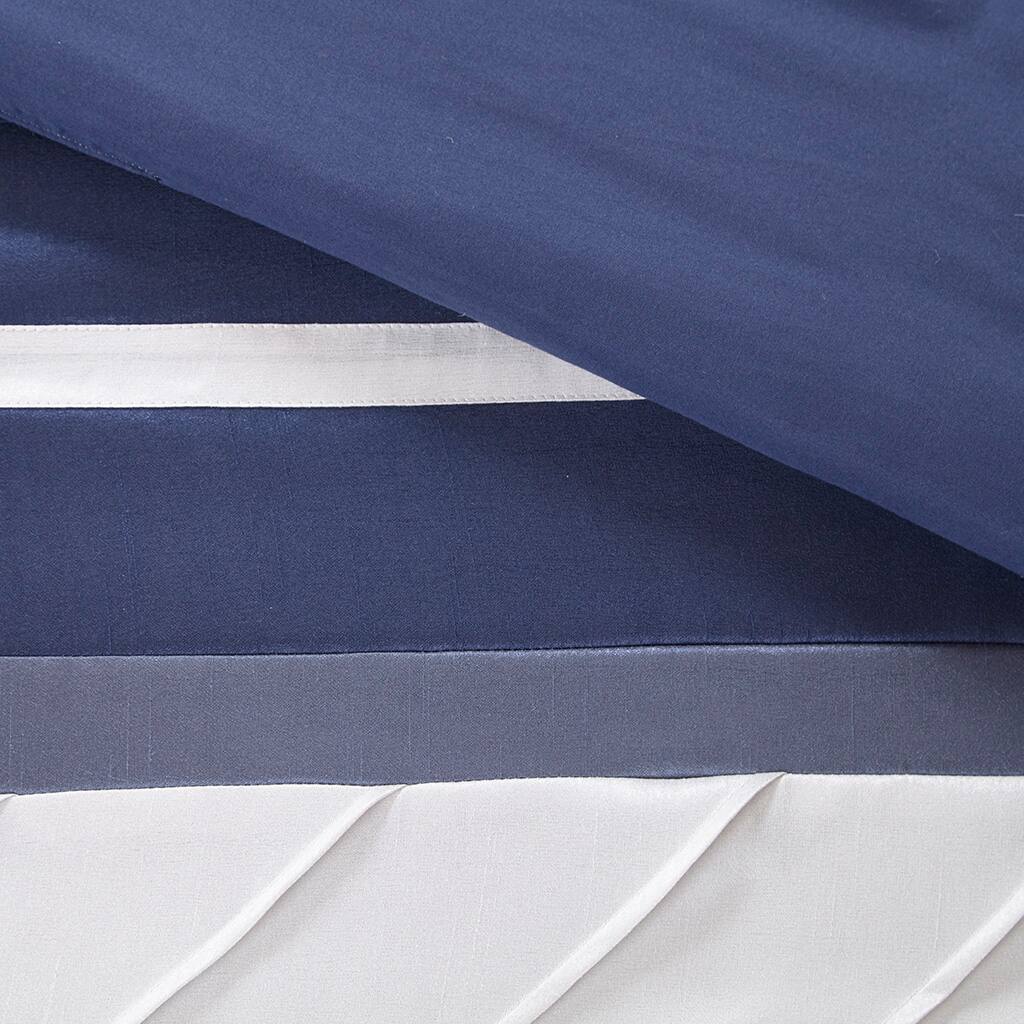 Alt View 5. Gracie Mills - Gracie Mills Madge 7-Piece Traditional Comforter Set - Navy.