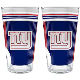 Great American Products - New York Giants Two-Piece 16oz. Pint Glass Set - Multicolor