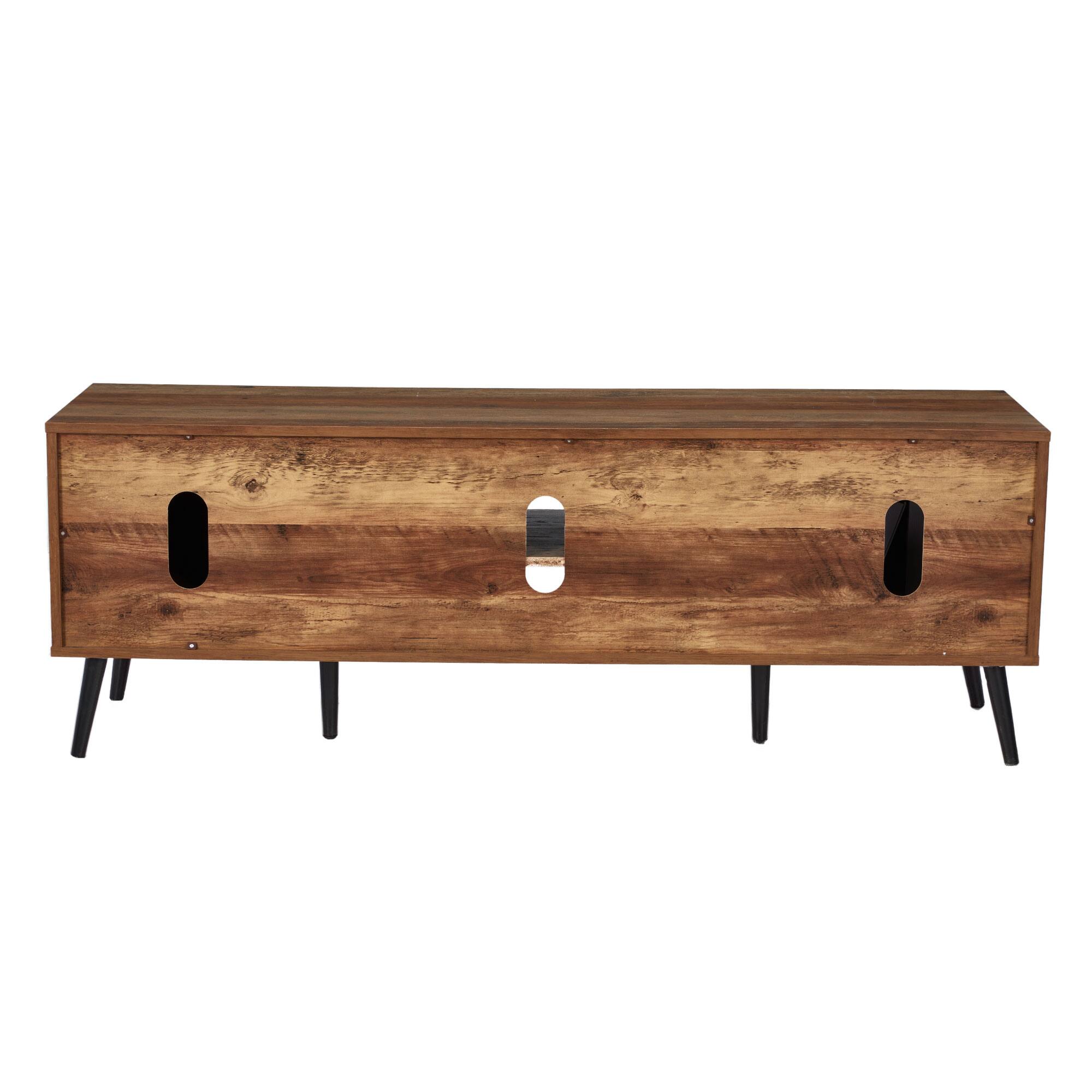 Alt View 10. JOMEED - Jomeed Mid Century Modern Wooden TV Entertainment Console with Storage Shelf - Walnut.