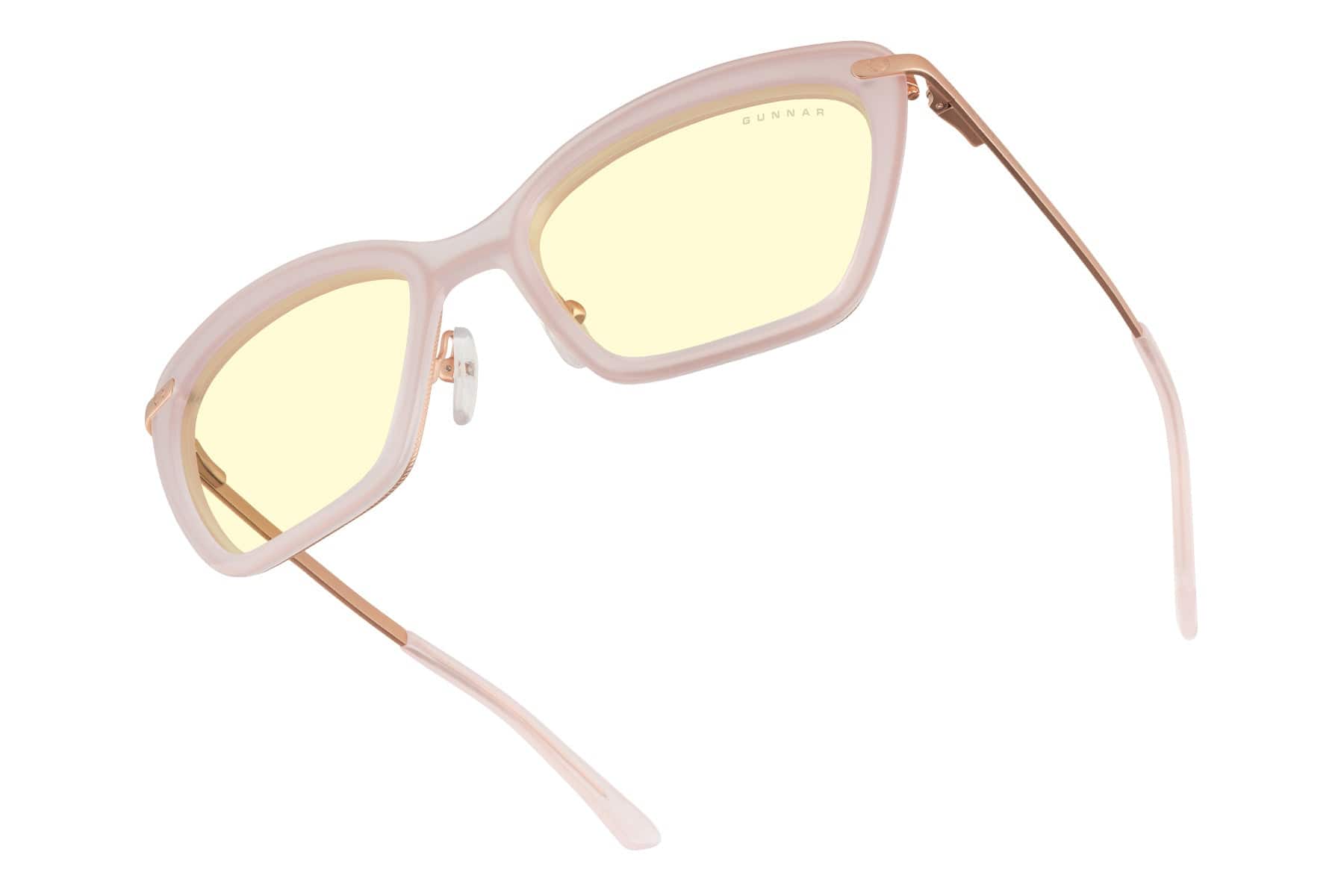 GUNNAR - Womens Computer Glasses - Anna, Ballet/Pink, Amber Lens - Blue Light Blocking, Releive Dry Eye, Anti Glare - Ballet Pink
