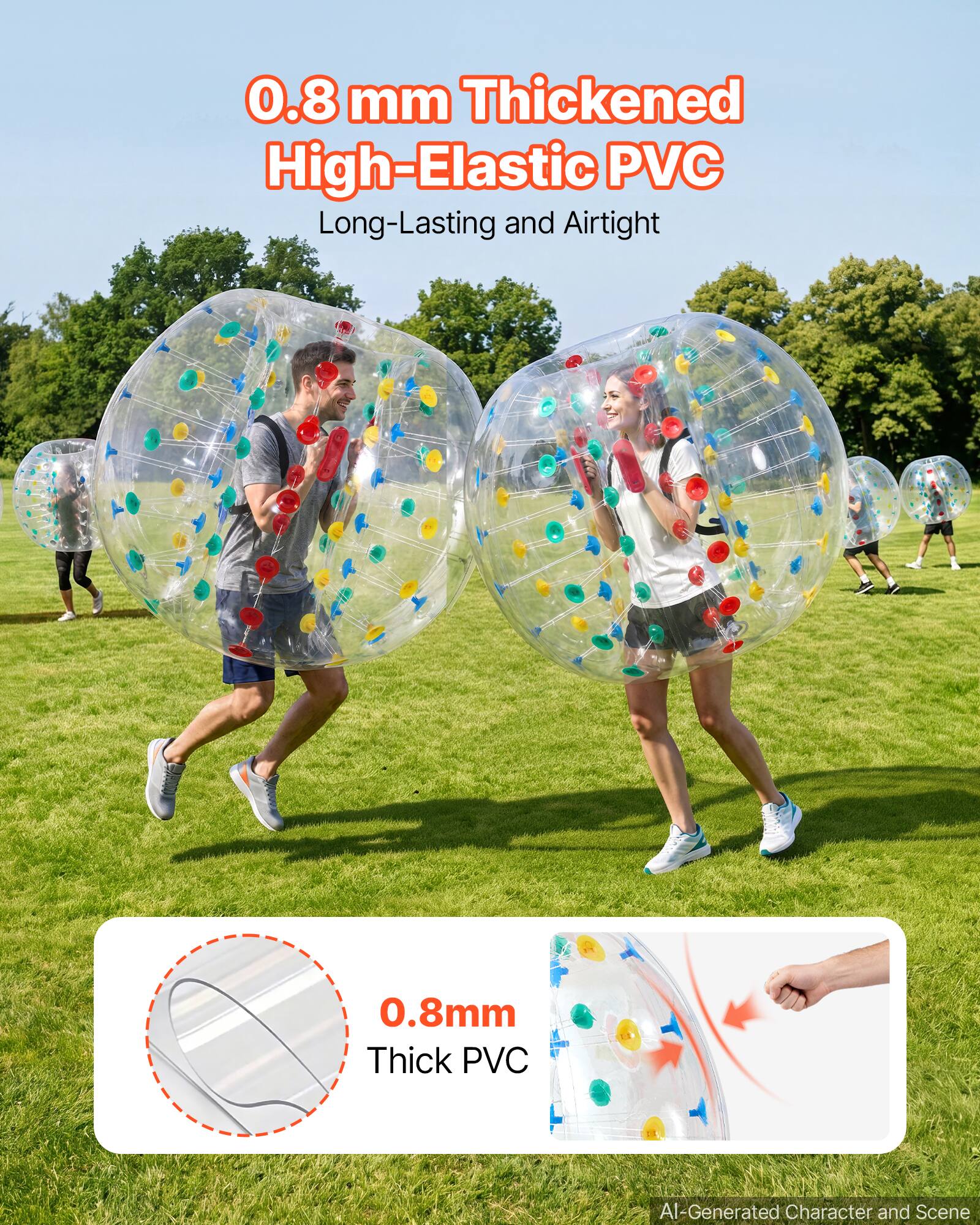 0.8 mm Thickened High-Elastic PVC  
Long-Lasting and Airtight  

0.8mm Thick PVC  

AI-Generated Character and Scene