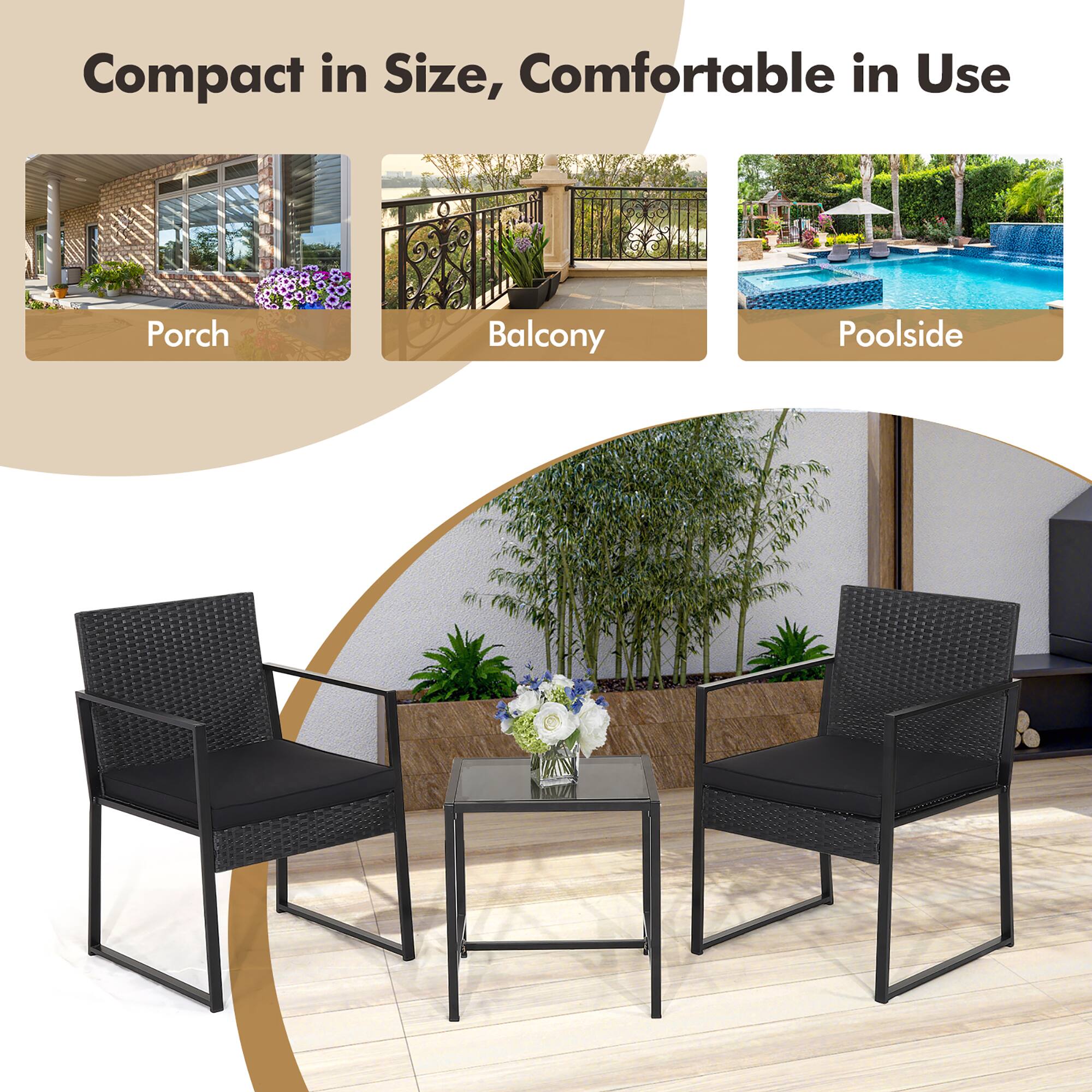 Compact in Size, Comfortable in Use

Porch  
Balcony  
Poolside