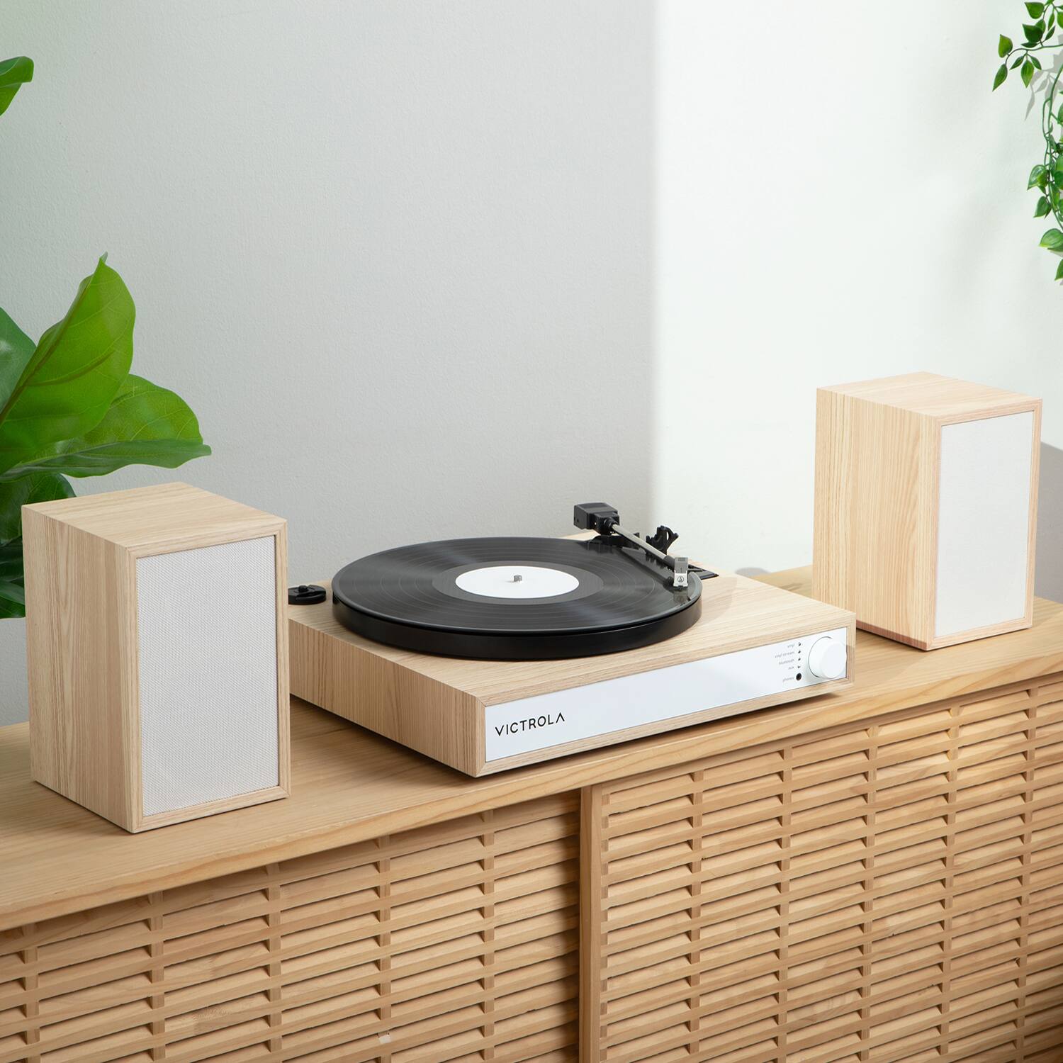 Alt View 15. Victrola - Victrola Harmony Bluetooth Turntable System with Speakers - Natural.