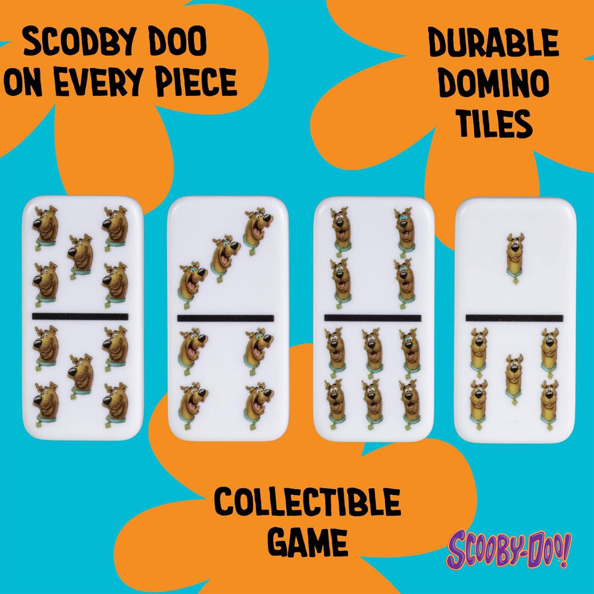 SCOOBY DOO ON EVERY PIECE  
DURABLE DOMINO TILES  
COLLECTIBLE GAME  
SCOOBY-DOO!