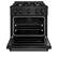 Angle. ZLINE - ZLINE 30" Classic Dual Fuel Black Stainless Convection Oven Range w/ 4 Brass Burners (CDRB-BR-30) - Black Stainless Steel.