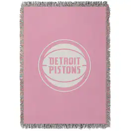 Chad & Jake - Detroit Pistons Woven Blanket - Pink