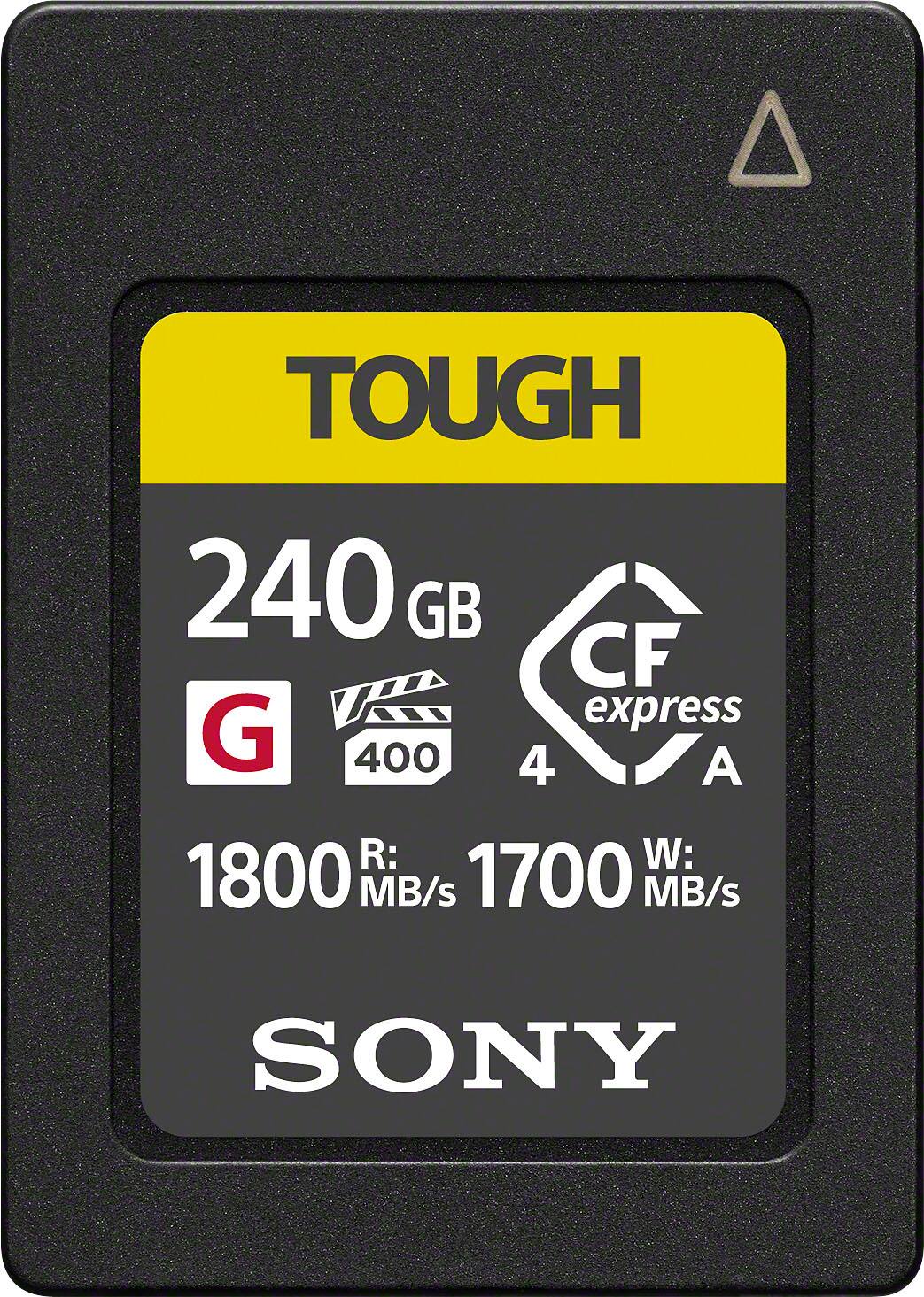 TOUGH  
240 GB  
CF express 4 A  
G 400  
1800 MB/s R:  
1700 MB/s W:  
SONY