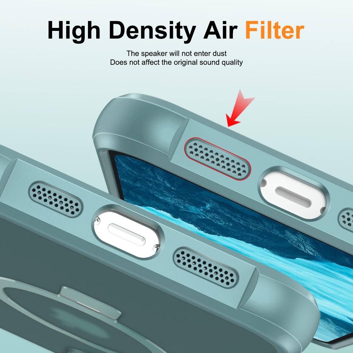 High Density Air Filter

The speaker will not enter dust  
Does not affect the original sound quality