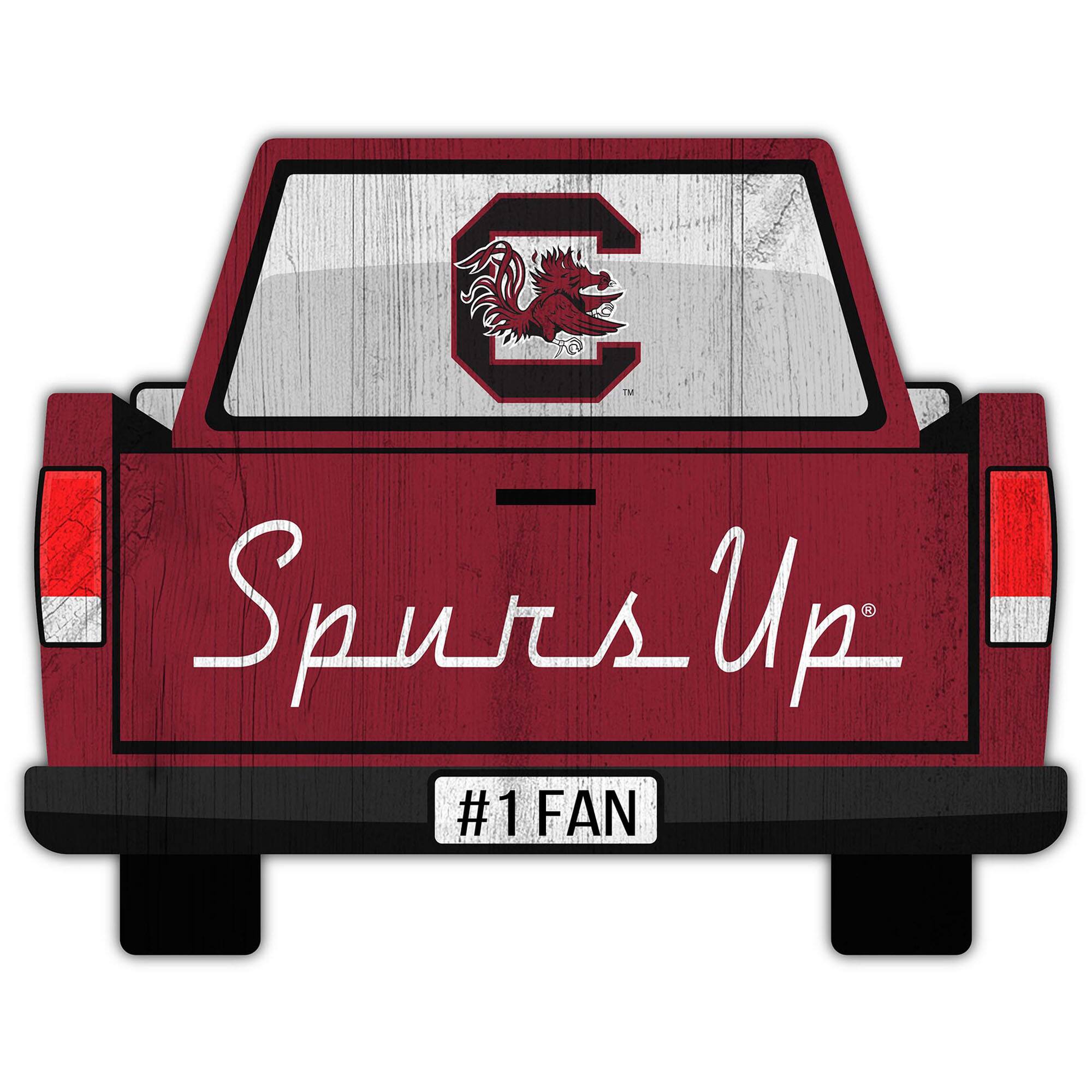 South Carolina Gamecocks 12'' x 12'' Truck Back D-cor