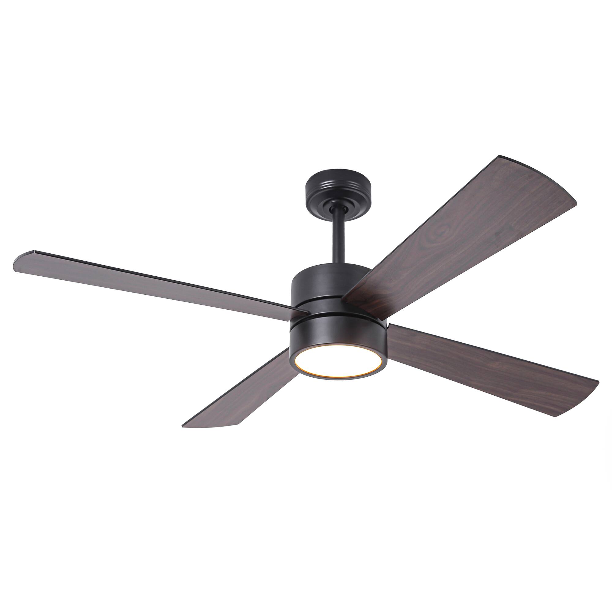 Alt View 9. Parrot Uncle - 52-Inch RGB Smart Ceiling Fan with Lights – Modern, Dimmable, Reversible DC Motor & App Control - Black.